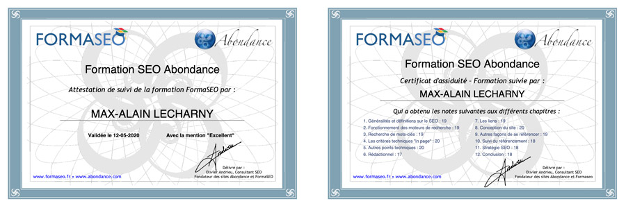 certificat formation seo formaseo